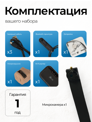 Мини Камера Profi + роутер + наушник Micro + блютуз Kiberblue фото 25